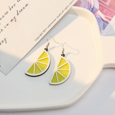 

Aretes de mujer modernos 2018 new design candy color fruit earrings generous minimalist Korean earrings for women