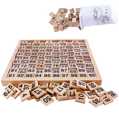 

YIWULA100 Wooden Tiles Black Numbers Wood 100 Consecutive Numbers Wooden Tiles