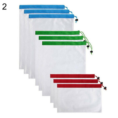 

6912Pcs Reusable Grocery Bags Drawstring Mesh Vegetable Fruit Storage Pouch