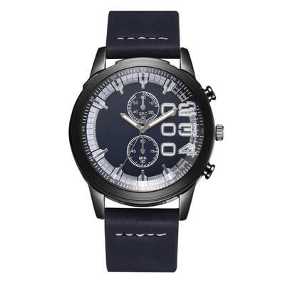 

Men Leather Watch Business Male Clock Quartz Fashion Casual Wrist Watches