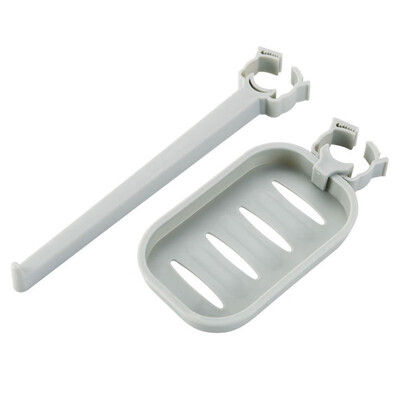 

2PcsSet Adjustable Clip Kitchen Sink Drain Rack Sponge Bathroom Soap Holder