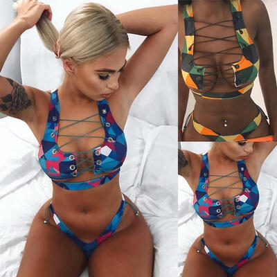 

Womens Padded Push-up Bra Bikini Set Swimsuit Bathing Suit Swimwear Beachwear