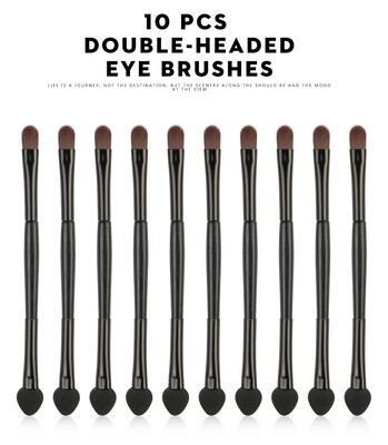 

〖Follure〗10pcs Cosmetic Double Head Makeup Brush Blusher Eye Shadow Brushes