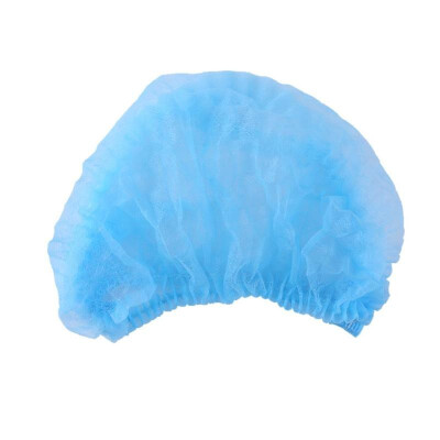 

100pcs Non-Woven Disposable Shower Cap Pleated Anti Dust Spa Hair Bath Hats