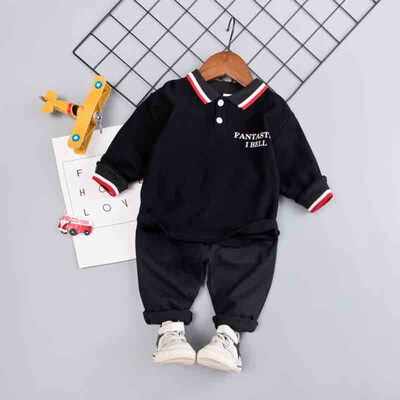 

Toddler Baby Boy Autumn Outfits Long Sleeve Letters Dinosaur Print TopTrousers Casual Sets
