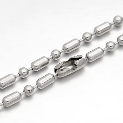 

Environmental Iron Ball Chain Necklace Makings Platinum 177