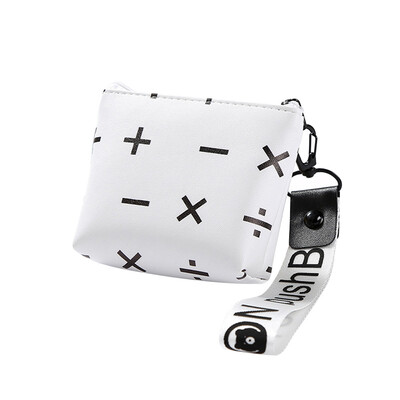 

Toponeto Waterproof Zipper Pencil Case Cute Geometry Portable Key Coin Purse Makeup Bag