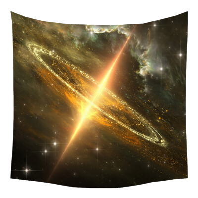 

Gobestart Tapestry Universe Moon Stars Space Plane Creative Home Bedroom Decor Romantic