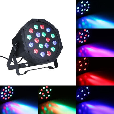 

AC90-240V 18W 18 LED RGB Stage Par Light Lighting Fixture Supported Sound Activated Auto-running DMX512 Master-slave 4 Flexible