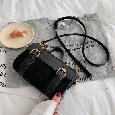 

Ins texture retro frosted portable womens bag 2019 new Korean Joker bag fashion tide shoulder Messenger bag