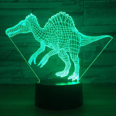 

Spinosaurus Dinosaur LED 3D Visual Night Light Creative Bedroom Decoration Night Lamp 3D Lights