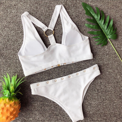 

Roseonmyhand Women Sexy Solid Push-Up Padded Bra Beach Halter Bikini Set Swimsuit Swimwear