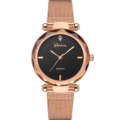

2018 GENEVA Fashion Female Watches Women Luxury Quartz Watch Gold Stainless Steel Dress Watches Reloj Hombre