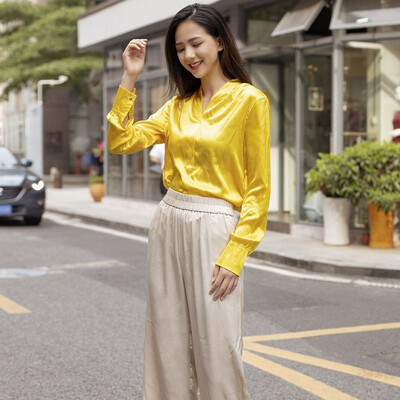 

Girls summer silk wide-leg pants4002