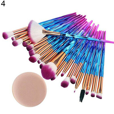 

20Pcs Color Block Makeup Brushes Loose Powder Blush Foundation Cosmetics Tools