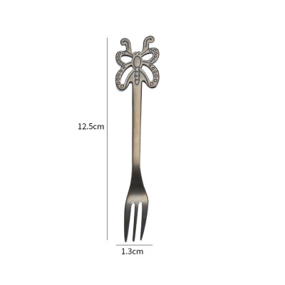 

Toponeto Stainless Steel Butterfly Fork Coffee Tea Spork Flatware Dessert Tool