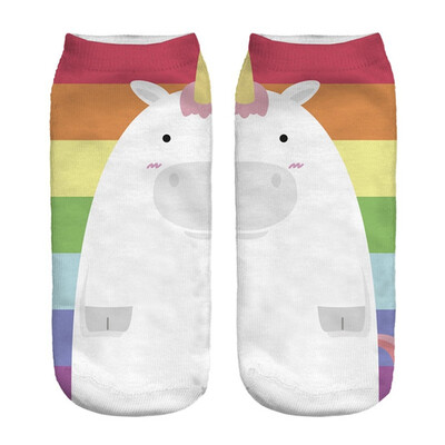 

Fashion Unisex Anti-Sweat Thickened Cotton Knitted Sloth Socks Cartoon Animals Pattern Stripe Printing