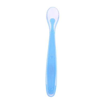 

Newborn Baby Spoon Soft Silicone Feeding Spoon Learn to Eat Small Spoon