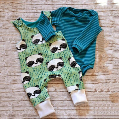 

Newborn Baby Boy Girl Panda Print Cotton Romper Bodysuit Jumpsuit Clothes Outfit
