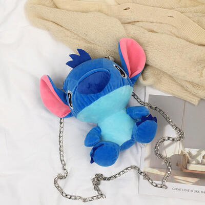 

Cartoon cute Stitch chain bag 2019 new wave Korean fashion plush toy girl shoulder Messenger bag