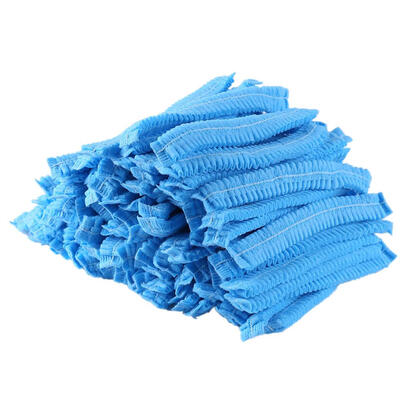 

100pcs Non-Woven Disposable Shower Cap Pleated Anti Dust Spa Hair Bath Hats