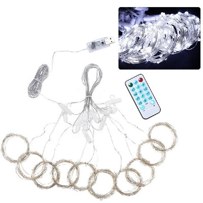 

300pcs led Curtain Icicle String Lights Remote Control Waterproof Christmas Fair USB Waterfall Lights Outdoor 33 Curtains Lamp Fl