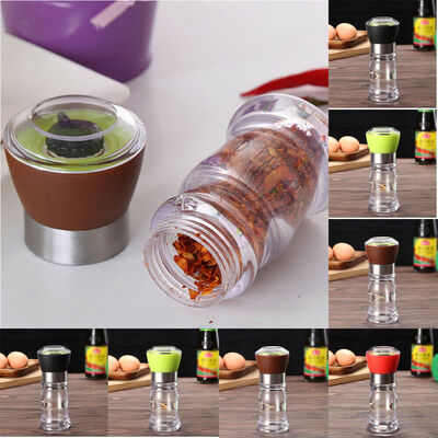 

Manual Stainless Steel Brushed Mill Salt Pepper Grinder Plastic Bottle Kitchen