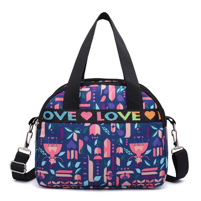 

Lightweight printed bag for middle-aged&elderly womens bag mother bag shoulder bag waterproof nylon Oxford canvas bag