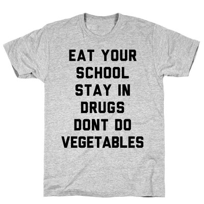 

Eat Your School&Stay in Drugs Bad Advice Athletic Gray Mens Cotton Tee