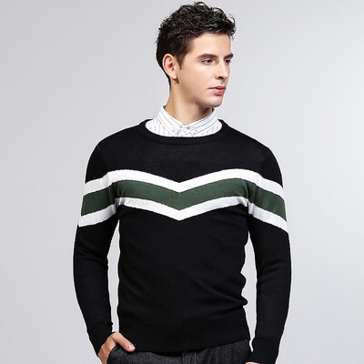 

Toponeto Mens Autumn Winter Casual Long Sleeve Knitting Patchwork Sweaters Tops Blouse