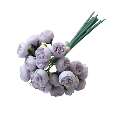 

〖Follure〗27Heads Artificial Fake Camellia Rose Bouquet Silk Flower Wedding Party Home DIY