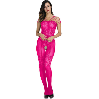 

Toponeto Women Open Crotch Mesh Lingerie Hollow Fishnet BabyDoll Underwear Nightwear