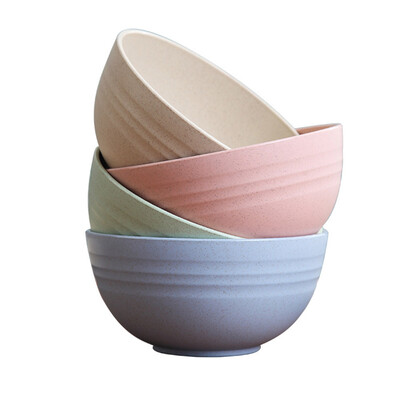 

4Pcs Set Wheat Straw Bowls Perfect For Soup Rice NoodleSalad And More Food