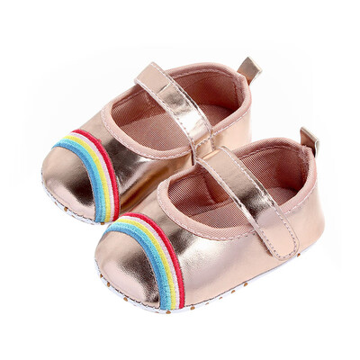 

Baby Shoes Princess PU Striped Newborn First Walkers Soft Soled Non-slip Footwear Party Gift Baby Girls Shoes