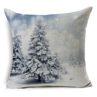 

2020 New Christmas Linen Cushion Cover Throw Pillow Case Xmas Home Decor Festive Gift