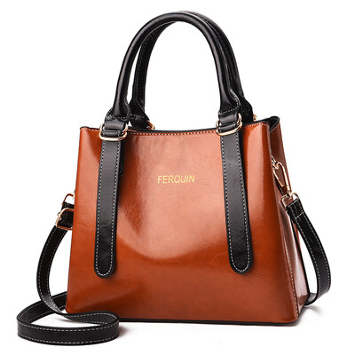 

Womens Bag Chao Baitao Fashionable Korean Simple Handbag Leisure Single Shoulder Large Capacity Womens Bag