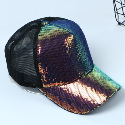 

New personality fashion sequined hat net Hat Korean students men&women in England retro couple Cap wholesale tide
