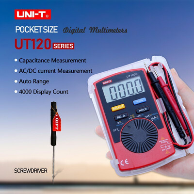 

UNI-T UT120A B C Pocket Size Type Digital Multimeters 4000 Count Display Auto Range Continuity Buzzer DC Voltage Meters Testers