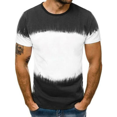 

Mens Short Sleeve T-Shirt Slim Fit Printed Casual Blouse Tops Summer Muscle Tee
