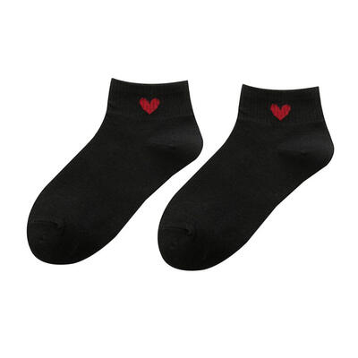 

Women Girl Simple Love Heart Ankle Soft Low Cut Casual Cotton All-Match Socks