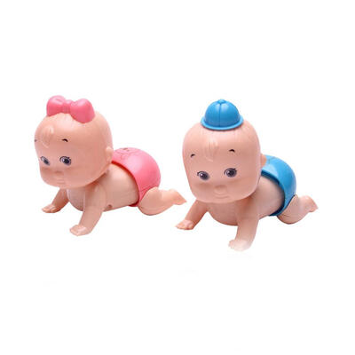 

Cartoon Cute Wind Up Clockwork Toys Butt Head Shaking Crawling Baby Dolls