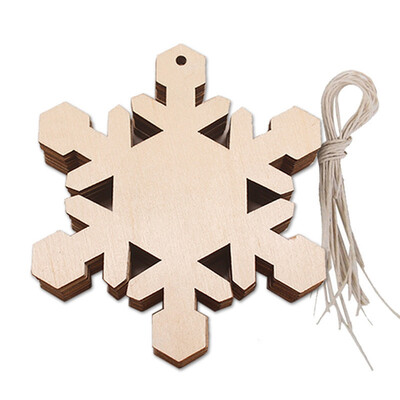 

10Pcs Wooden Christmas Tree Hanging Ornament Xmas Blank Pendant Acces Decor Diy