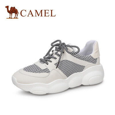 

Camel CAMEL ladies trend comfortable thick-soled stitching old shoes A91568613 white 37
