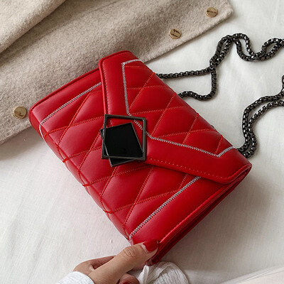 

Autumn womens bag new 2019 small fresh Korean version of Joker shoulder Messenger bag diamond chain small square bag