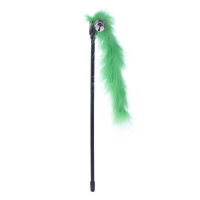 

Pet Teaser Feathers Bell Stick Cats Catcher Interactive Training Wand Toys