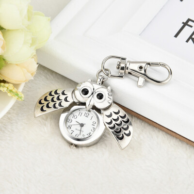 

High Quality 2018 Hot Sale Fashion Owl Retro Watch Key Buckle Watch Necklace Pendant Watch Jewelry Quartz Watch Gift