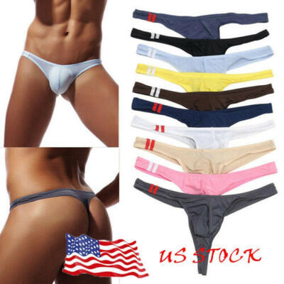 

Mens Bikini G-strings Lingerie Underwear Smooth Briefs Tangas Thongs Underpants