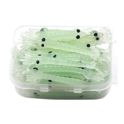 

50pcs Fishing Lure Glow In The Dark Luminous Shrimp Bait Jigs Lure Soft Lure Worn Fake Lure Bait