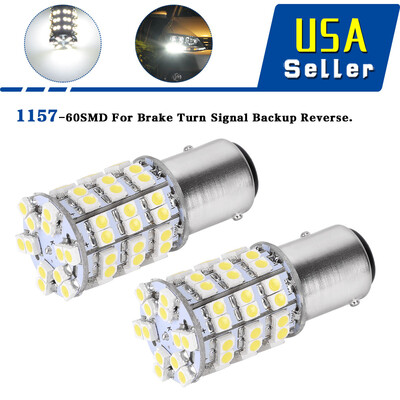 

4x 1157 BAY15D 60 SMD Pure White LED Tail Brake Stop Turn Signal Light Bulbs 12V