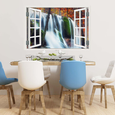 

〖Follure〗3D Full Colour High Definition Nature Scenery False Faux Window Frame Wall Decals